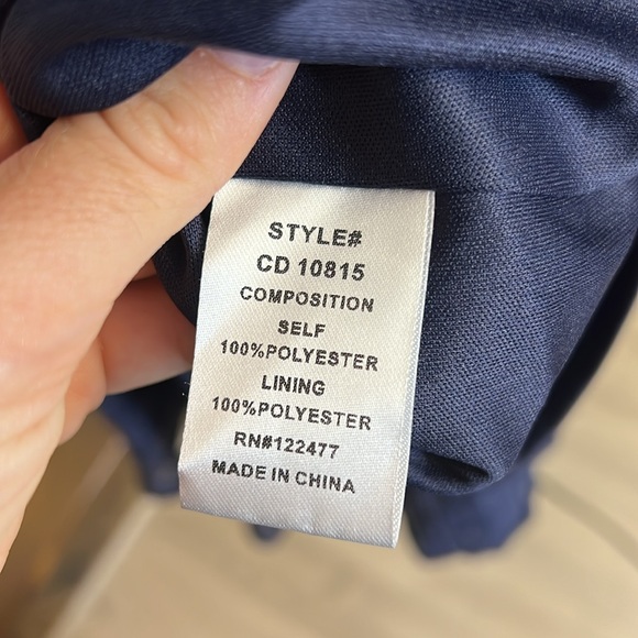 NWT Nordstrom NSR Napean Sea Rd. Navy Blue Belted Midi Dress Long Sleeve- XS - Picture 10 of 10